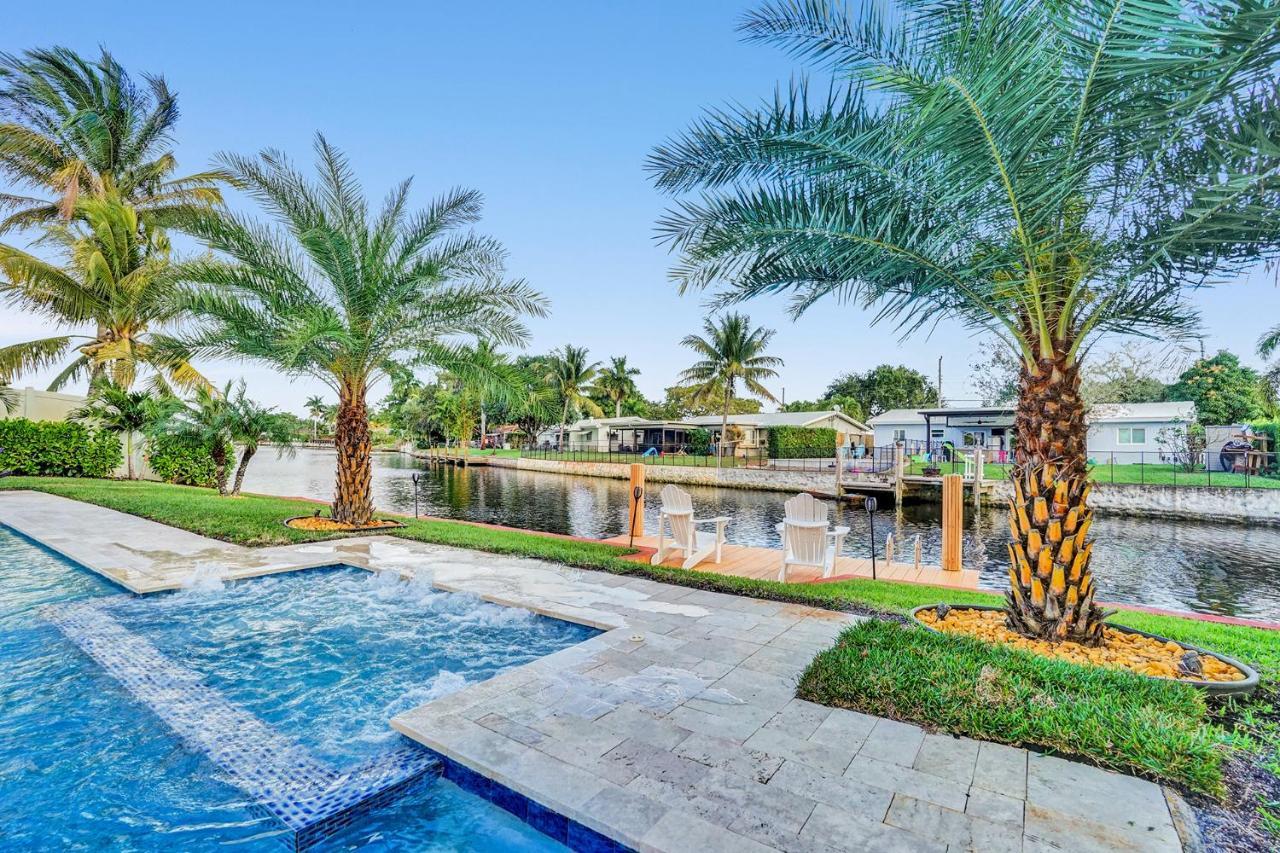 New! Waterfront Heated Pool & Jacuzzi 2 Mi To Beach - Fishing Pier Relaxing Spa & Hammock Fort Lauderdale Exterior photo