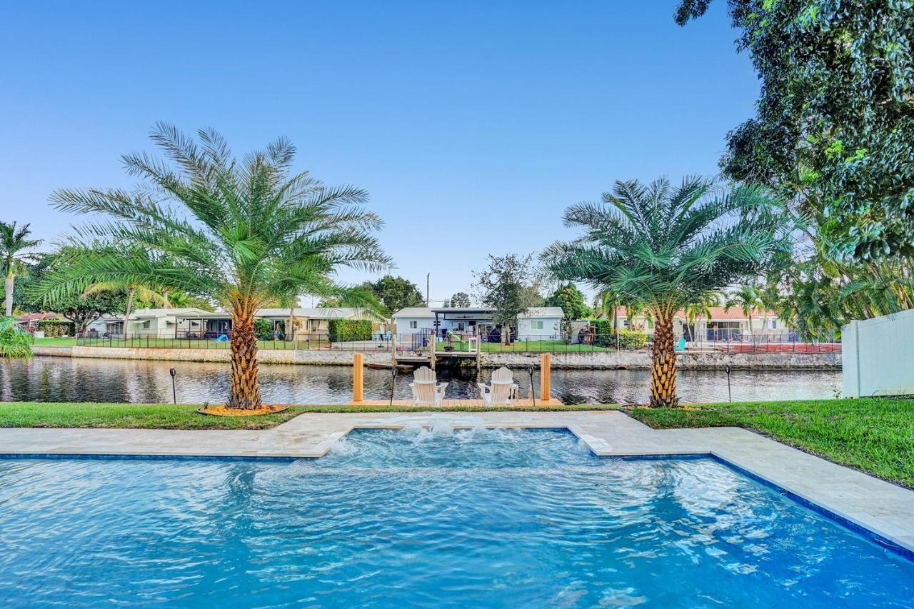 New! Waterfront Heated Pool & Jacuzzi 2 Mi To Beach - Fishing Pier Relaxing Spa & Hammock Fort Lauderdale Exterior photo