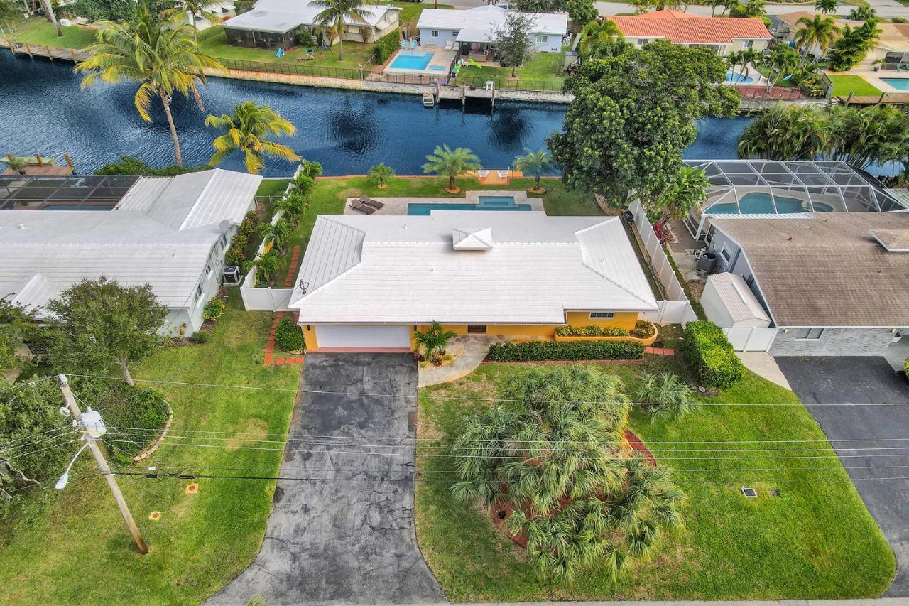 New! Waterfront Heated Pool & Jacuzzi 2 Mi To Beach - Fishing Pier Relaxing Spa & Hammock Fort Lauderdale Exterior photo