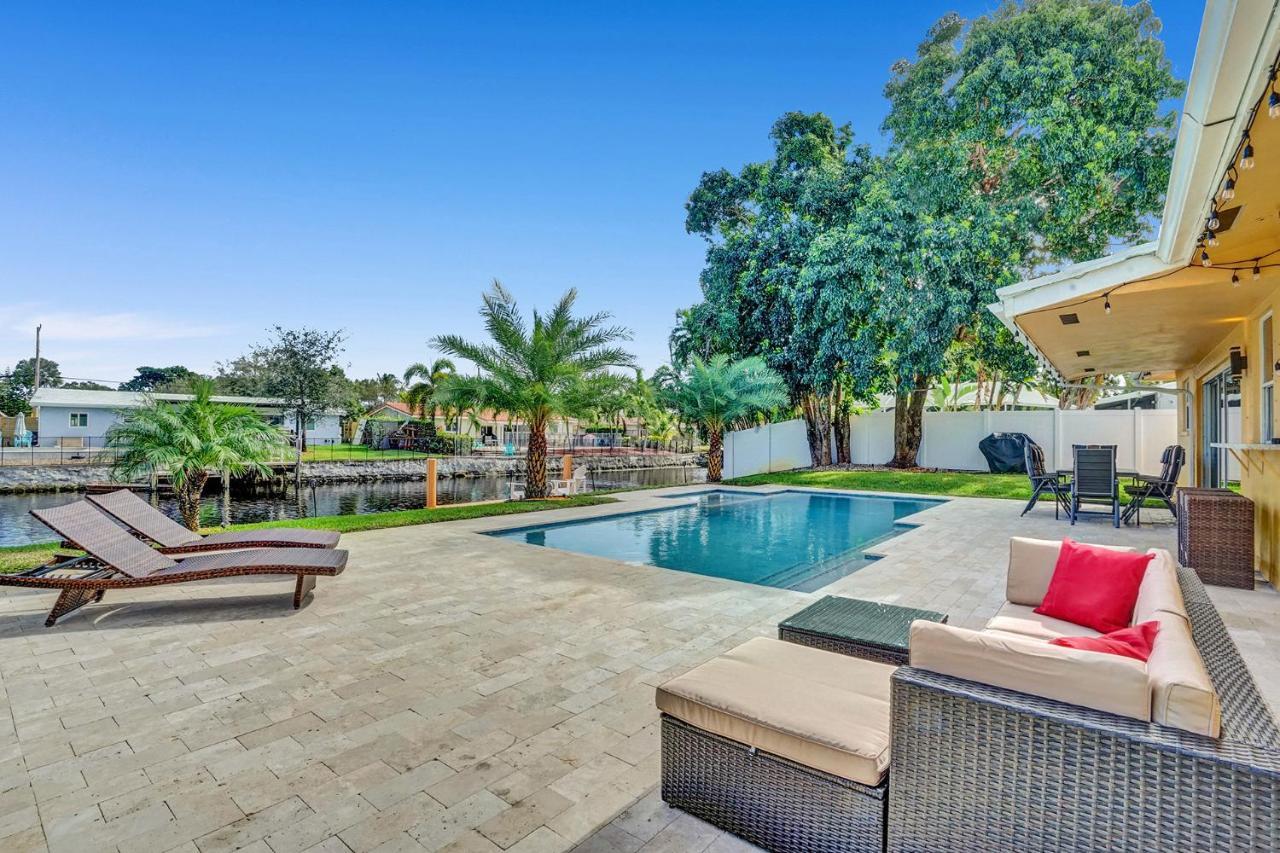 New! Waterfront Heated Pool & Jacuzzi 2 Mi To Beach - Fishing Pier Relaxing Spa & Hammock Fort Lauderdale Exterior photo