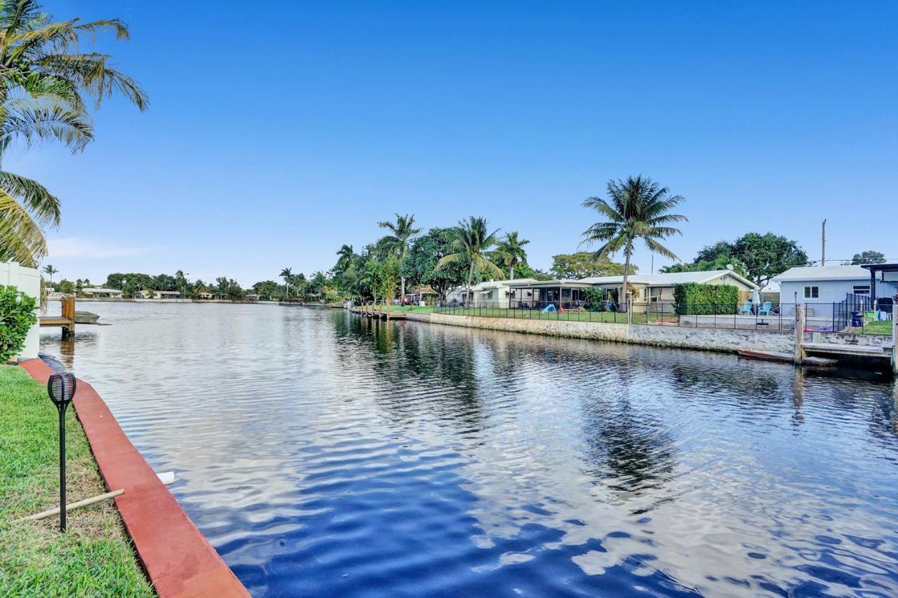 New! Waterfront Heated Pool & Jacuzzi 2 Mi To Beach - Fishing Pier Relaxing Spa & Hammock Fort Lauderdale Exterior photo