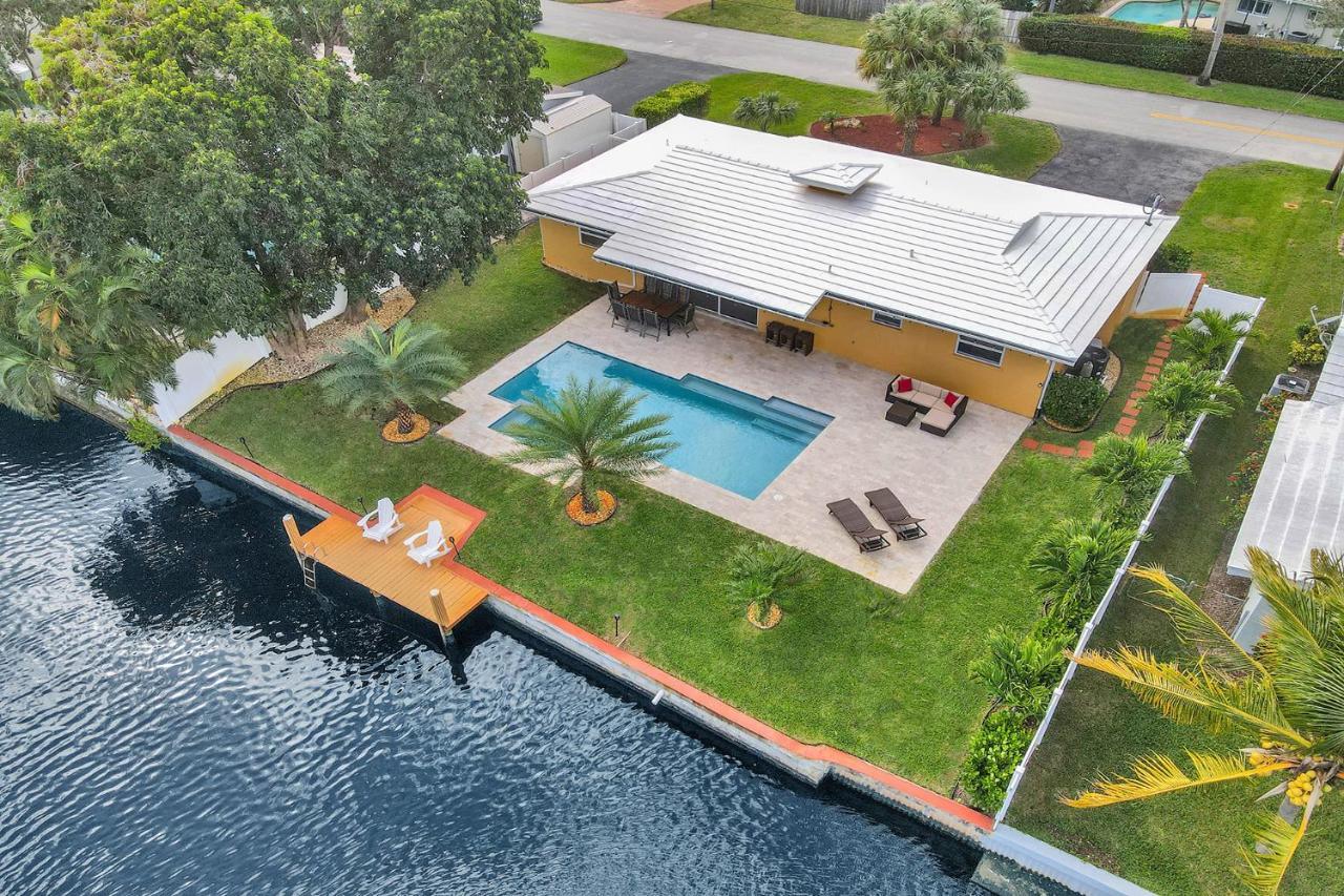 New! Waterfront Heated Pool & Jacuzzi 2 Mi To Beach - Fishing Pier Relaxing Spa & Hammock Fort Lauderdale Exterior photo