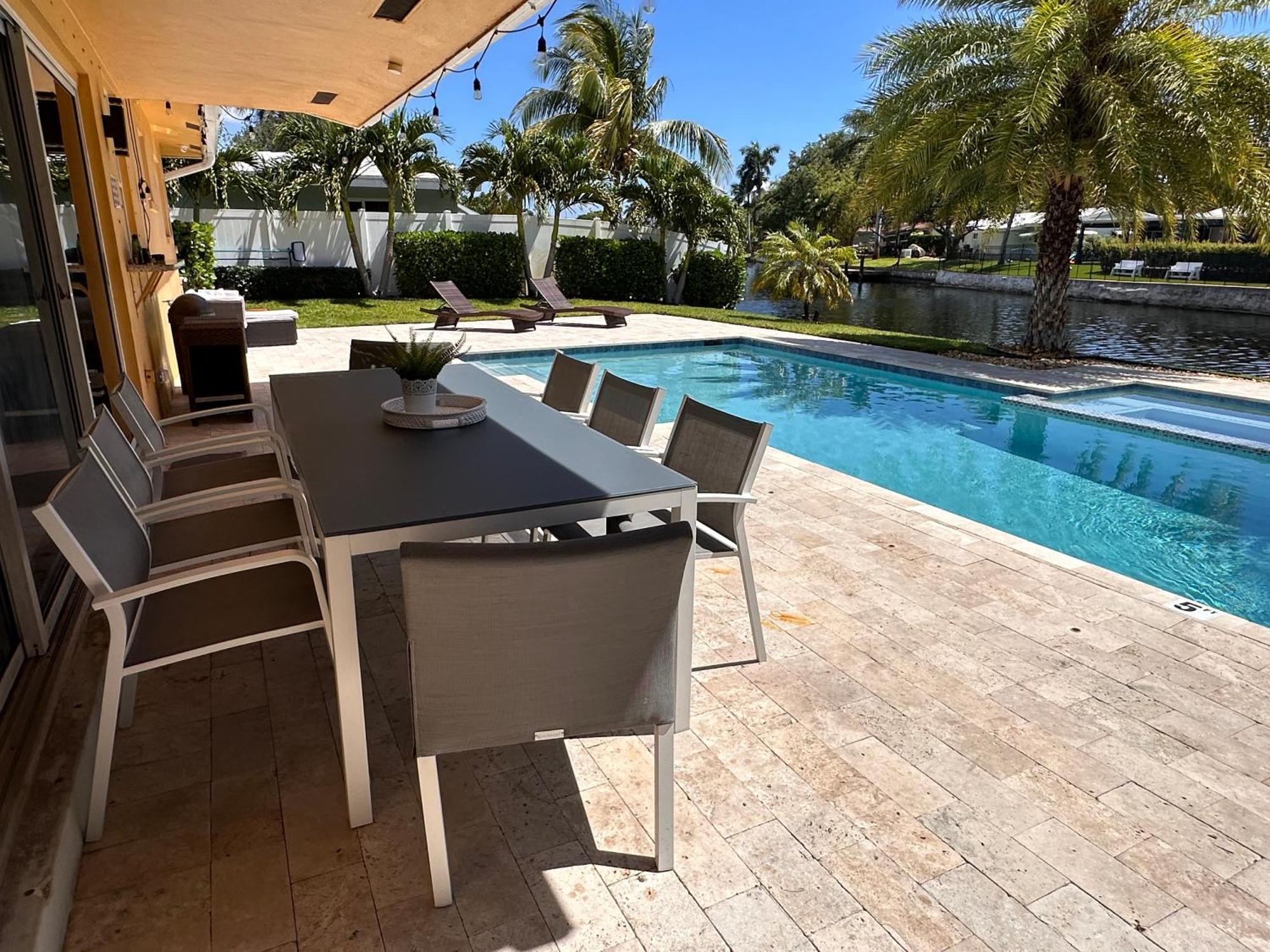 New! Waterfront Heated Pool & Jacuzzi 2 Mi To Beach - Fishing Pier Relaxing Spa & Hammock Fort Lauderdale Exterior photo